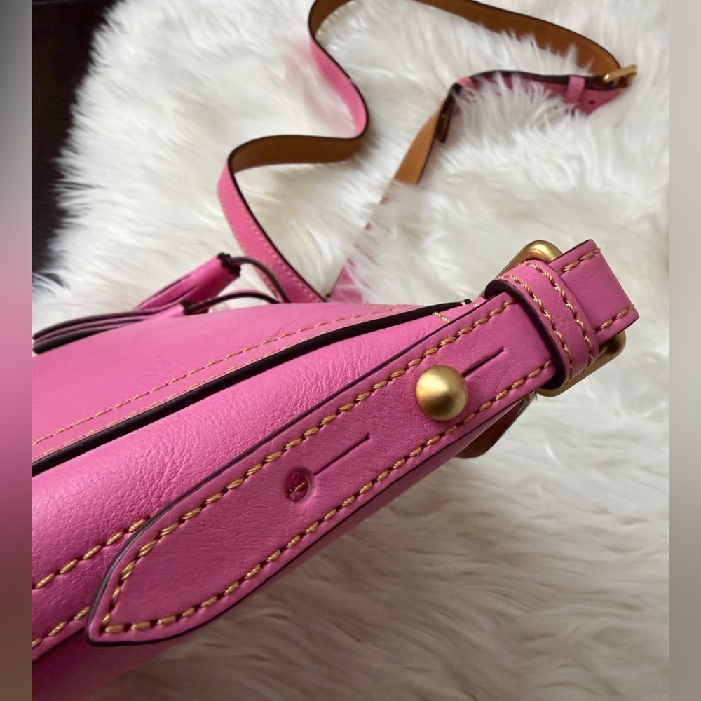 Dooney & Bourke Pink Crossbody Bag with Tassel - Picture 7 of 13